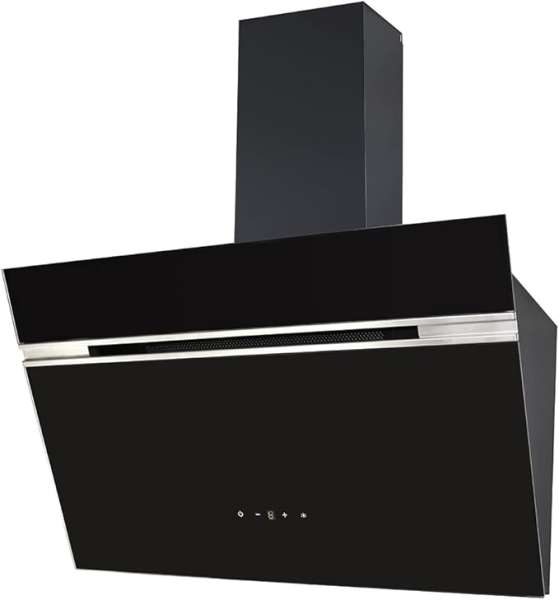 PKM S9-80 ABTZ Wandhaube, Glas, Schwarz, 80 cm, LED-Beleuchtung